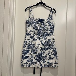 Blue and white Mini Dress